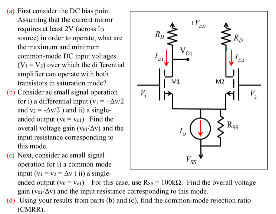 Solved 2 4 Points Consider The Mosfet Differential Am Chegg Com