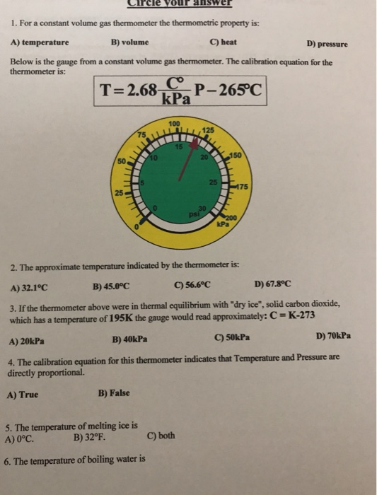 constant pressure gas thermometer moles