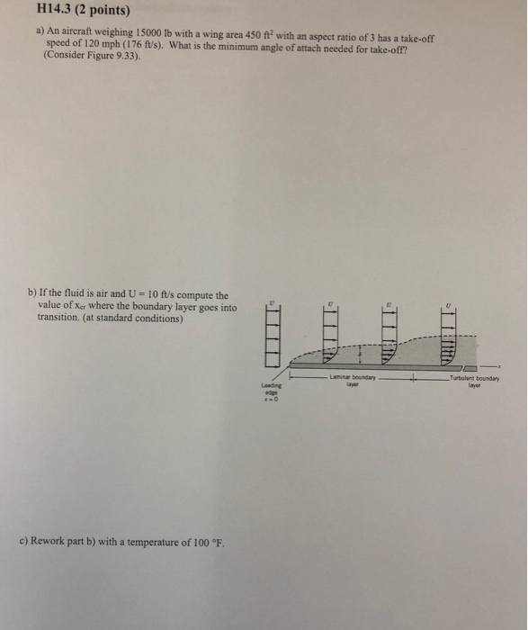 Solved H14 3 2 Points A An Aircraft Weighing 1 5000 Lb Chegg Com