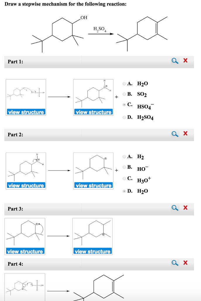 Solved Draw A Stepwise Mechanism For The Following Reacti