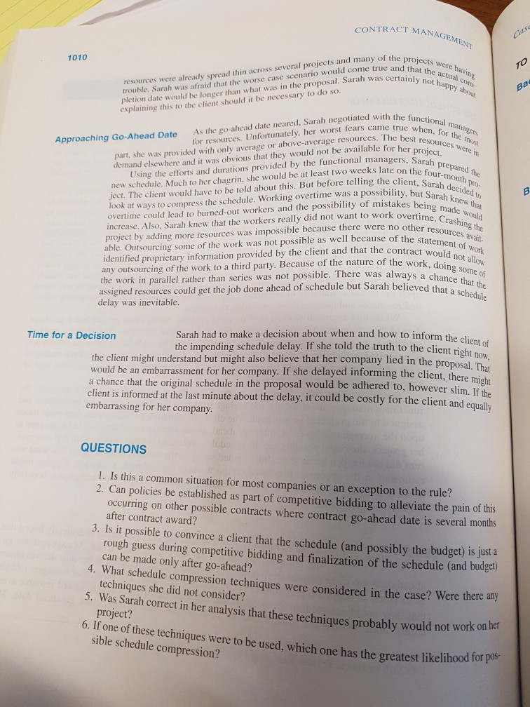 The scheduling dilemma case study answers 06 picture