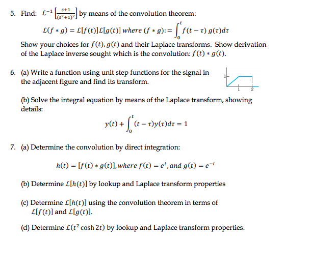 Solved Find By Means Of The Convolution Theorem L F Chegg Com