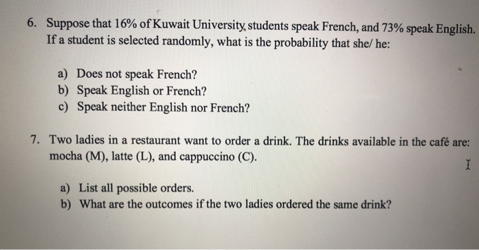 Solved Suppose That 16 Ofkuwait University Students Speak Chegg Com