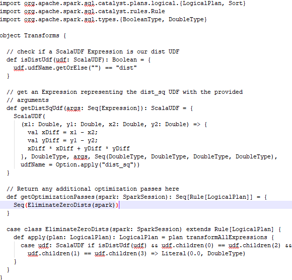 import grgapache.spark.sa.catalyst.plans.logical. [LogicalPlan, Sorty import gng.apache.spark.sal.catalyst.rules.Rule import
