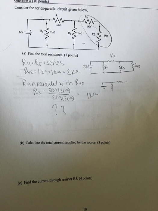 Series Parallel Circuit Given