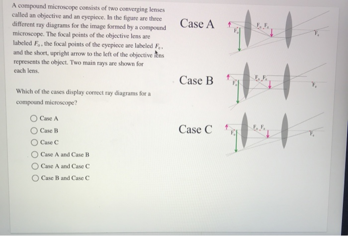 Solved A Compound Microscope Consists Of Two Converging L Chegg