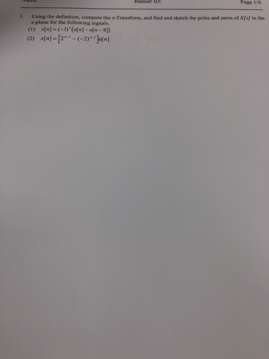 Solved Banner Id Page 1 6 Using The Definition Compute