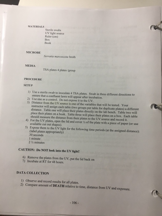 Solved Module 14 Effects Of Ultraviolet Uv Radiation Chegg Com