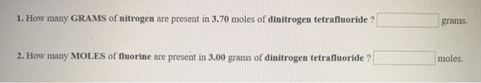 Solved 1. How Many GRAMS Of Nitrogen Are Present In 3.70