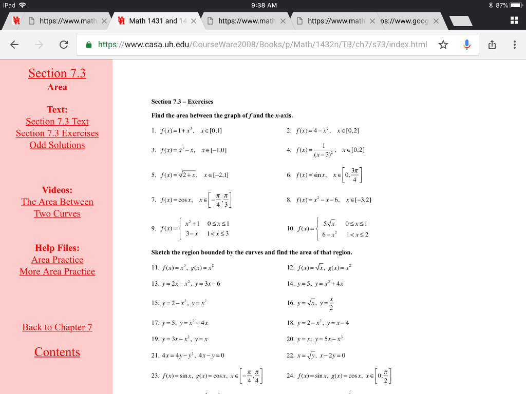 Solved 9 38 Am 87 質 D Www Mati 質math 1431 Chegg Com
