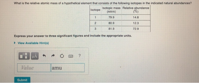 Atomic mass unit worksheet picture