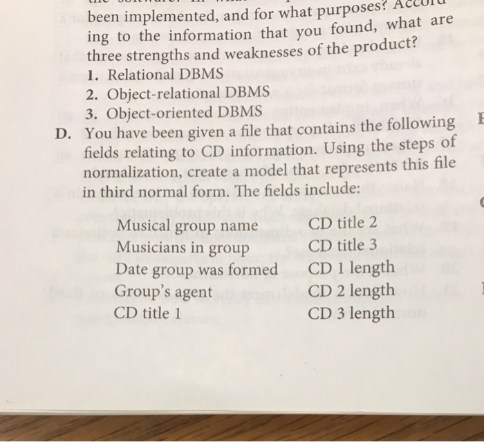 Evolution of dbms image