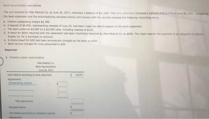 Bank Reconciliation According To Coach - Answered: The ...