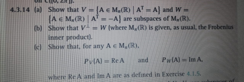 Solved In C Pw A Iim A Rea 1 2 A A And Ima Chegg Com