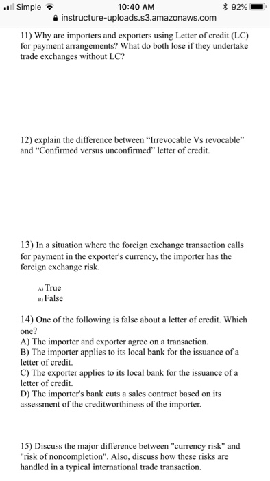 letter of credit worthiness