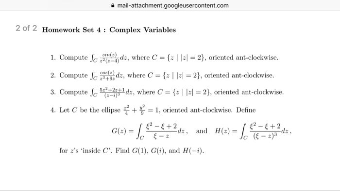 Solved Compute Integral C Sin Z Z 2 Z 4 Dz Where C Chegg Com