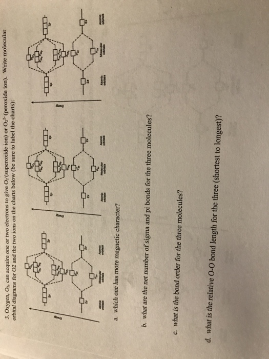 Solved 3 Oxygen O Can Acquire One Or Two Electrons To Chegg Com