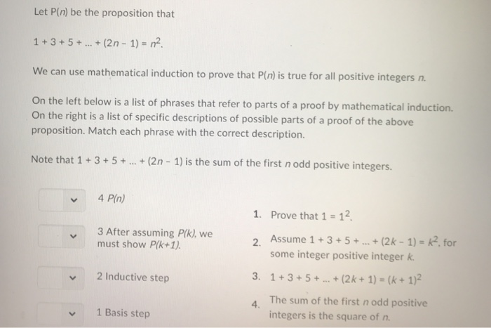 Solved Let P N Be The Proposition That 1 3 5 2n 1 N2 We Chegg Com