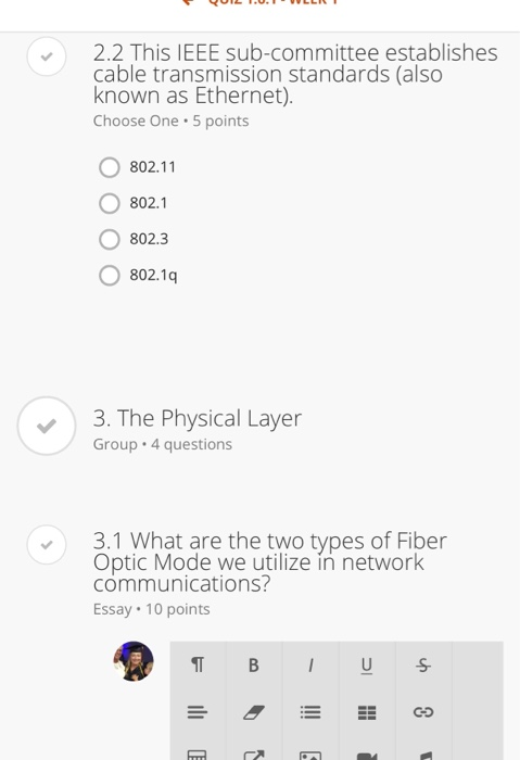 Solved Quiz Week Ieee Defines What Me Essay This Ieee Subcommittee Establishes Cable Transmission Standards Also Known As Ethernet Protein Synthesis Essay also Obesity Essay Thesis Business Plan Writers In Atlanta