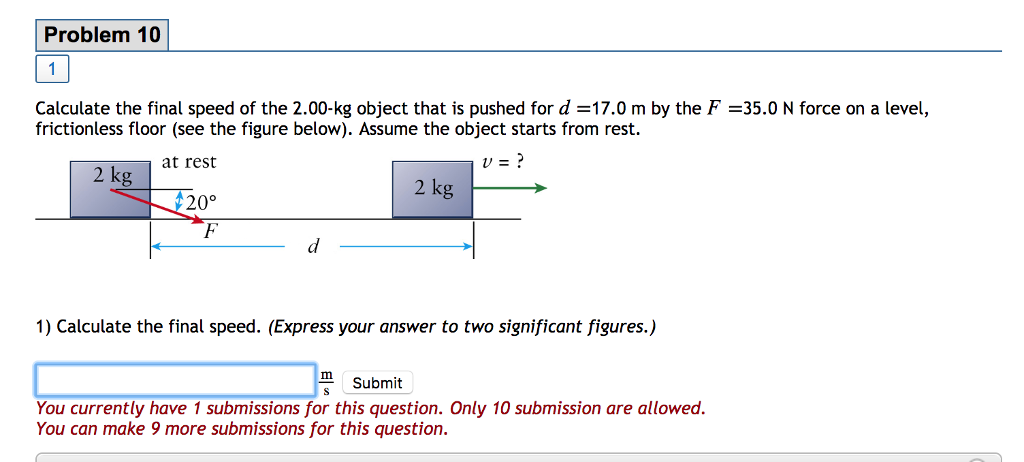 How to calculate final speed