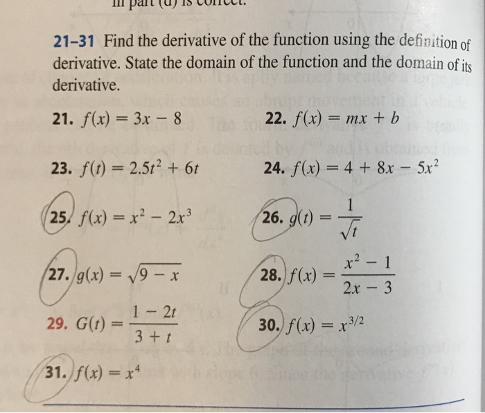 Solved Find The Derivative Of The Function Using The Defi Chegg Com