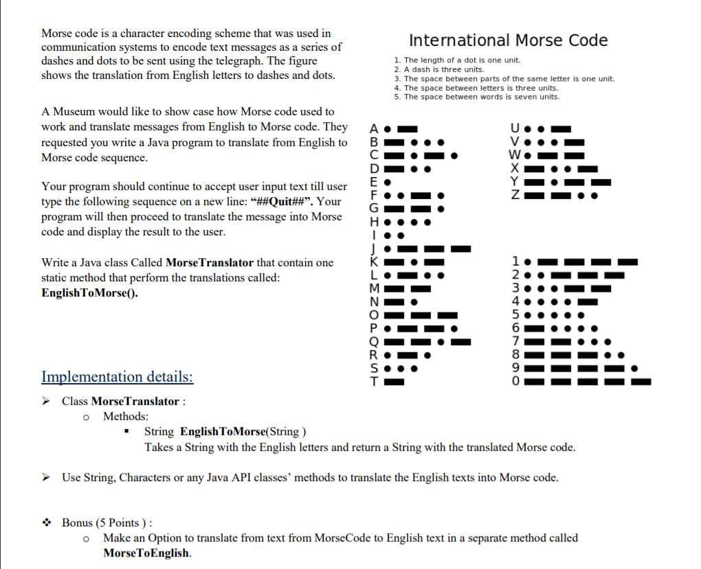 Morse Code Translator Numbers