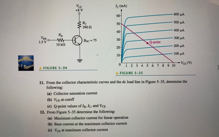 Solved Lc Ma 60 50 401 Cc 8 V 500 Ma Rc 390 W 40 A Poc Chegg Com