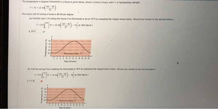 Solved The Temperature In Degrees Fahrenheit In A House Is Chegg Com