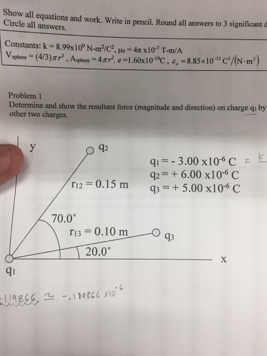 Solved Show All Equations And Work W Circle All Answers Chegg Com