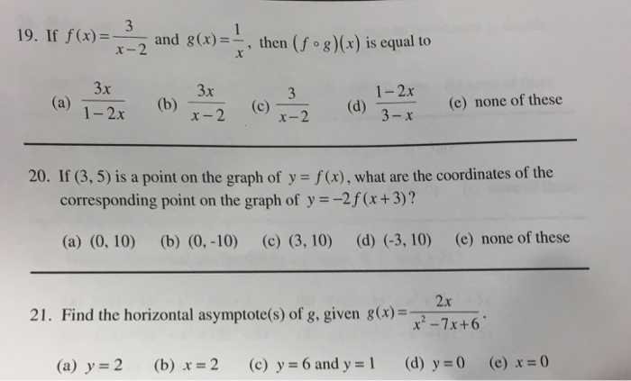 If F X 3 X 2 And G X 1 X Then F Chegg Com