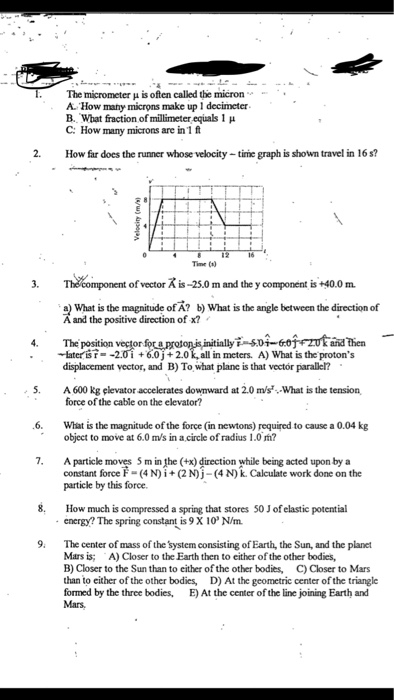 Solved The Micrometer M Is Often Called The Micron A How Chegg Com