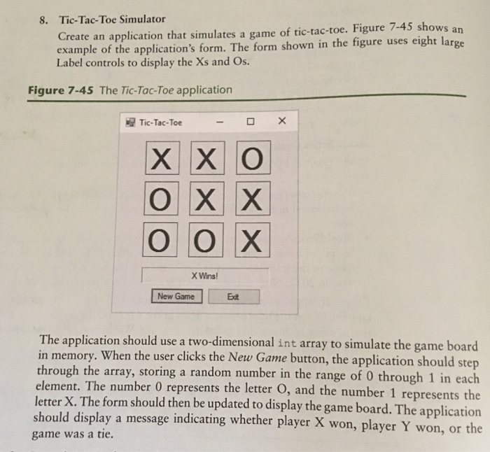 Solved Tic Tac Toe Simulator Create An Application That Chegg Com