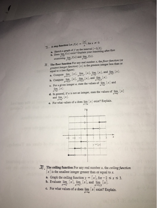 Solved A Step Function Let F X X X For X Notequalto