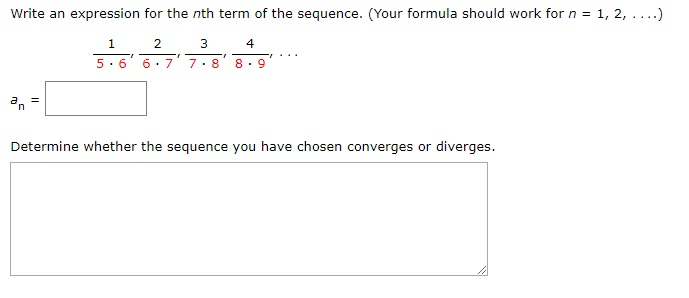 Solved Write An Expression For The Nth Term Of The Sequence Chegg Com