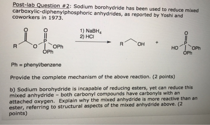 benzoic anhydride sodium borohydride