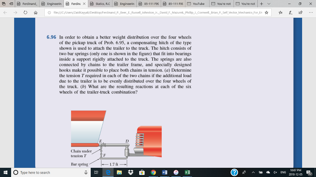 Solved そ归色ferdinand Engineerin Ferdin X 魯statics Rc Chegg Com