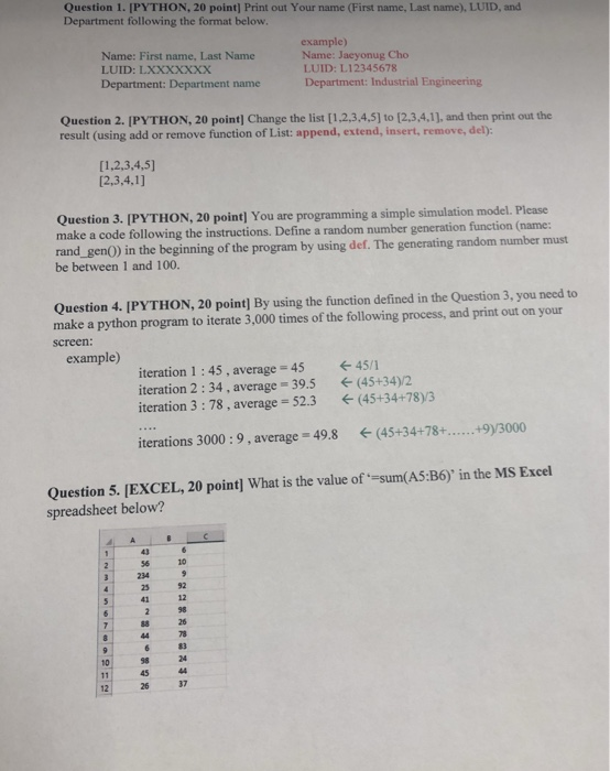 Solved Question 1 Ipython Point Print Out Your Name Chegg Com
