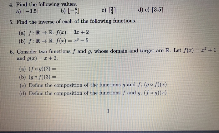 Solved 4 Find The Following Values A L 35 B L 7 C R Chegg Com