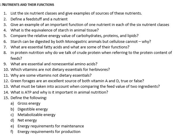 Solved : NUTRIENTS AND THEIR FUNCTIONS 1. 2. 3. 4. 5. 6. 