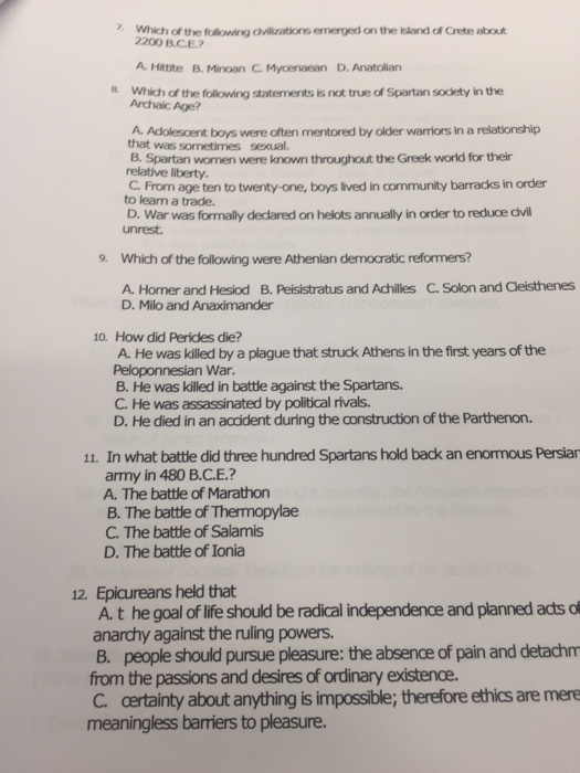 Solved: Which Of The Following Civilizations Emerged On Th ...