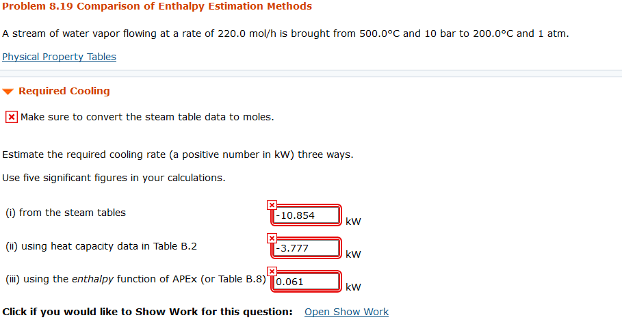 Solved Calculate Wcom and Enthalpy at stream 2 if the