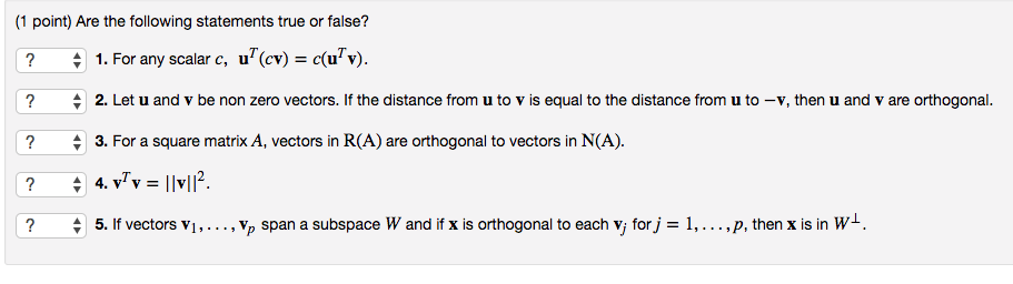 Solved 1 Point Are The Following Statements True Or Fal Chegg Com