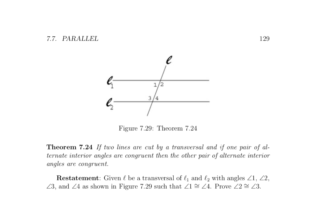 Solved 7 7 Parallel 129 1 2 Figure 7 29 Theorem 7 24 Th