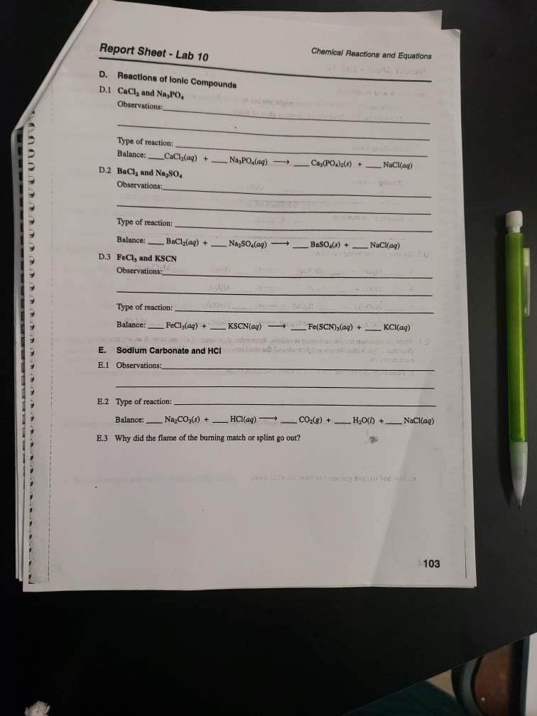 Chem Lab Reaction