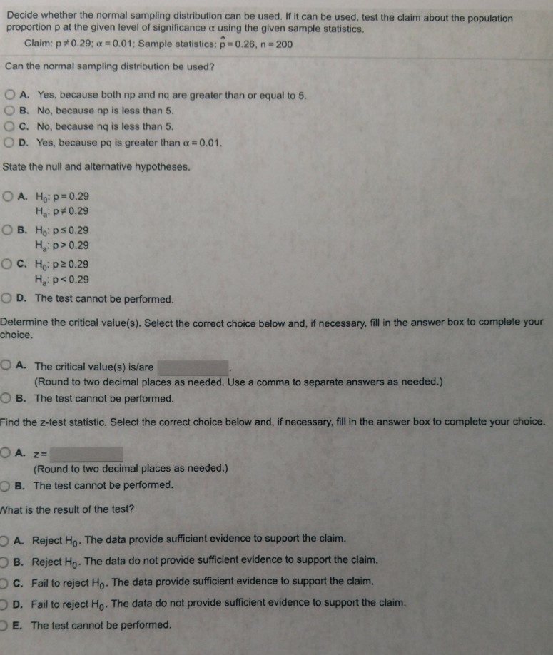Normal Decide ... Solved: Sampling Distribution The Whether Ca