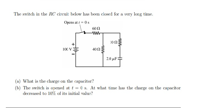 Rc circuit problems homework help image