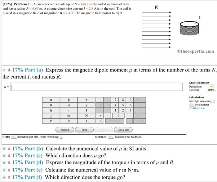 Solved 10 Problem 2 A Circular Coil Is Made Up Of M Chegg Com