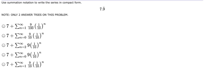 Use Summation Notation To Write The Series In Compact Chegg Com