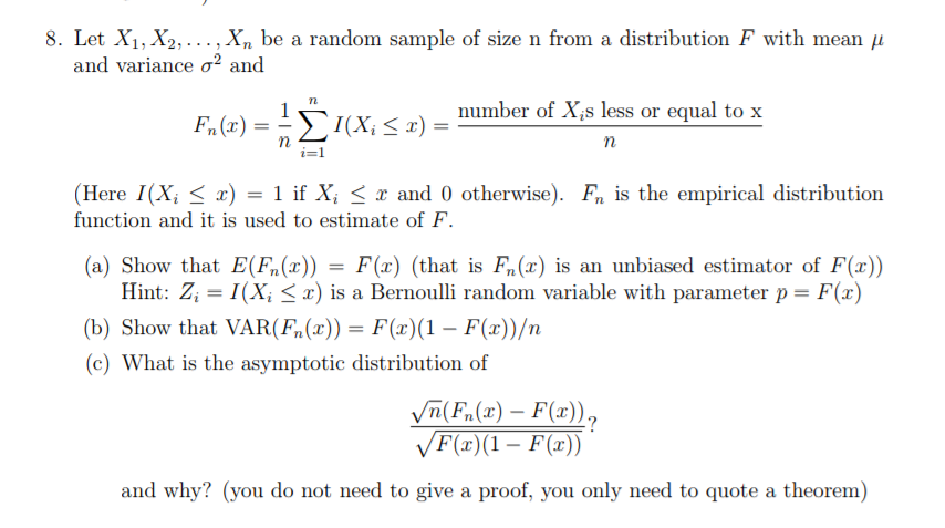 8 Let X1 X2 Be A Random Sample Of Size Chegg Com