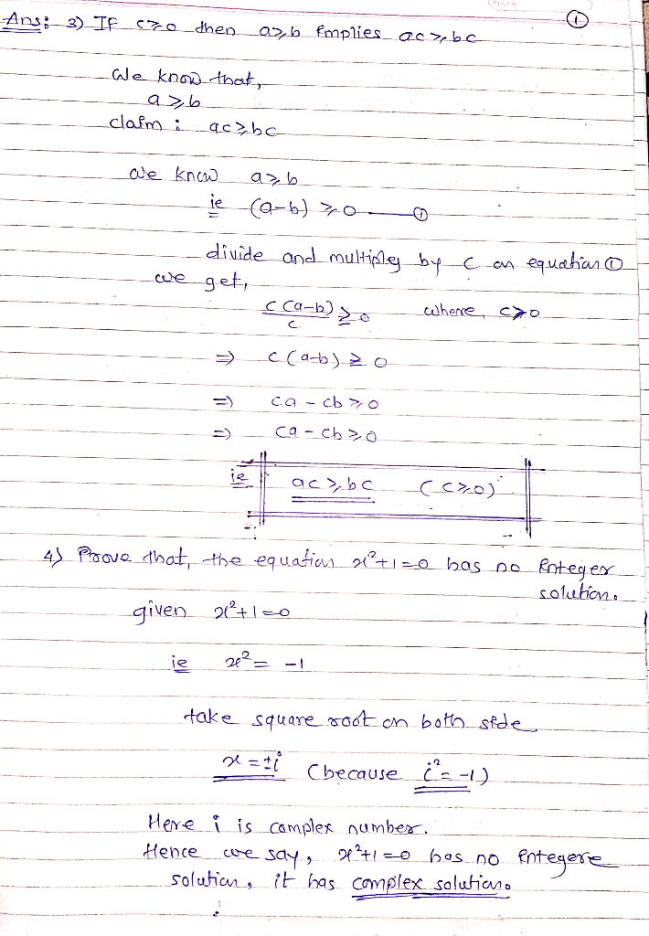 Solved 3 Prove 4 Prove Eguathai X 1 O Integer Solution S Prove Ilal Ibl S La B E Prove La Bl La C Q